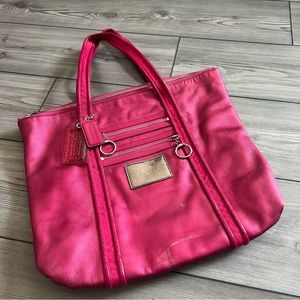 Coach Y2K Magenta Poppy Tote
